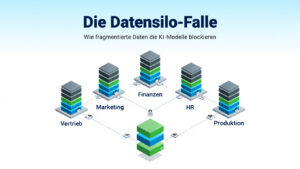 Die Datensilo-Falle: Wie Sie fragmentierte Daten überwinden und Ihre KI-Modelle in die Praxis bringen.