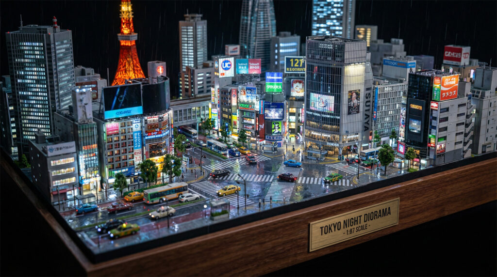 4 NanoBanana Pro - Moderne Metropolen als Miniaturwelten mit korrekter Maßstabslogik