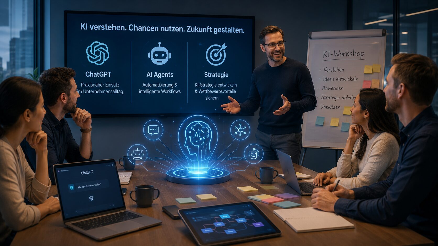 KI-Workshops für Unternehmen | ChatGPT, AI Agents & Strategie